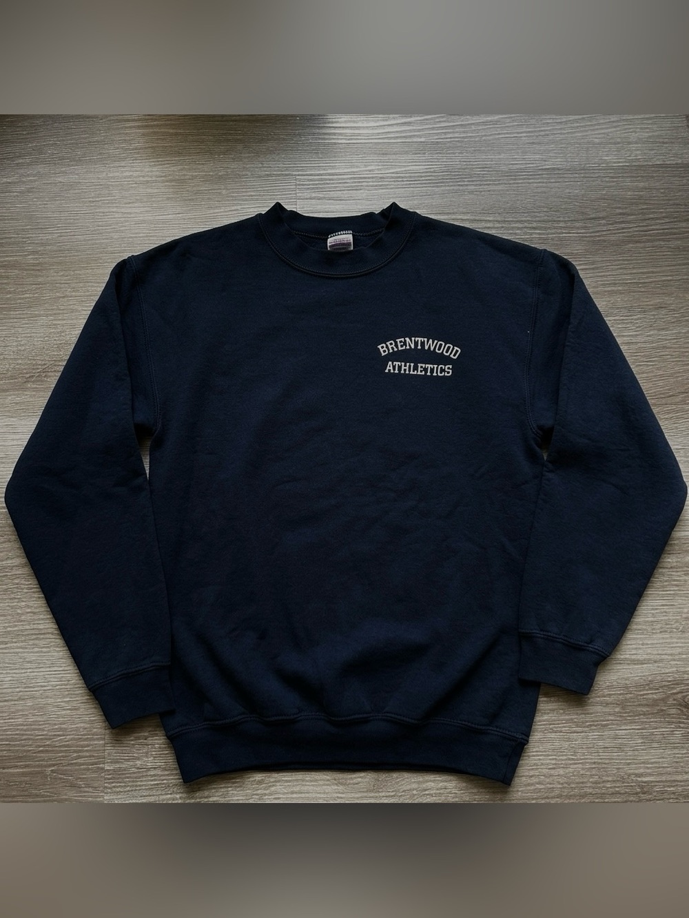 The Brentwood Athletics Gildan Crewneck Navy Blue Sweatshirt in size XL Kids